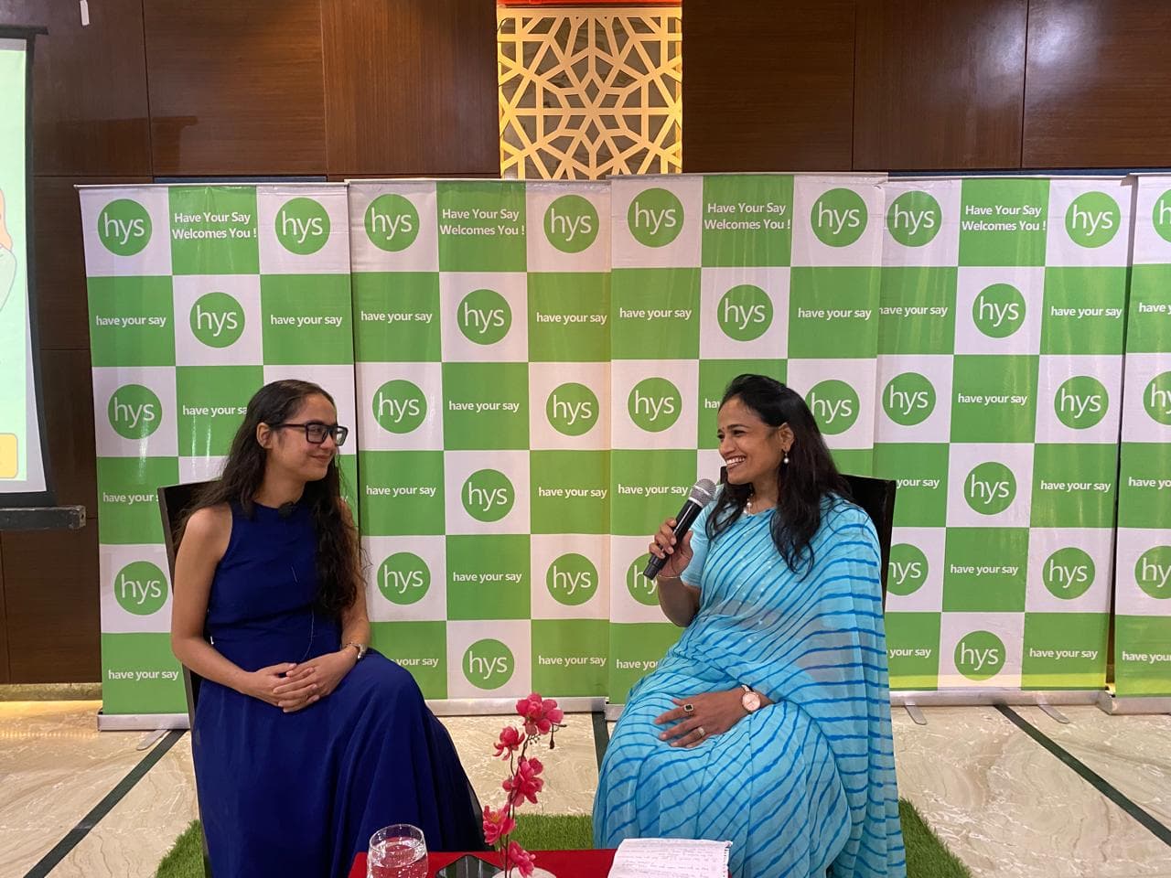 Monali on a panel discussion, Have Your Say